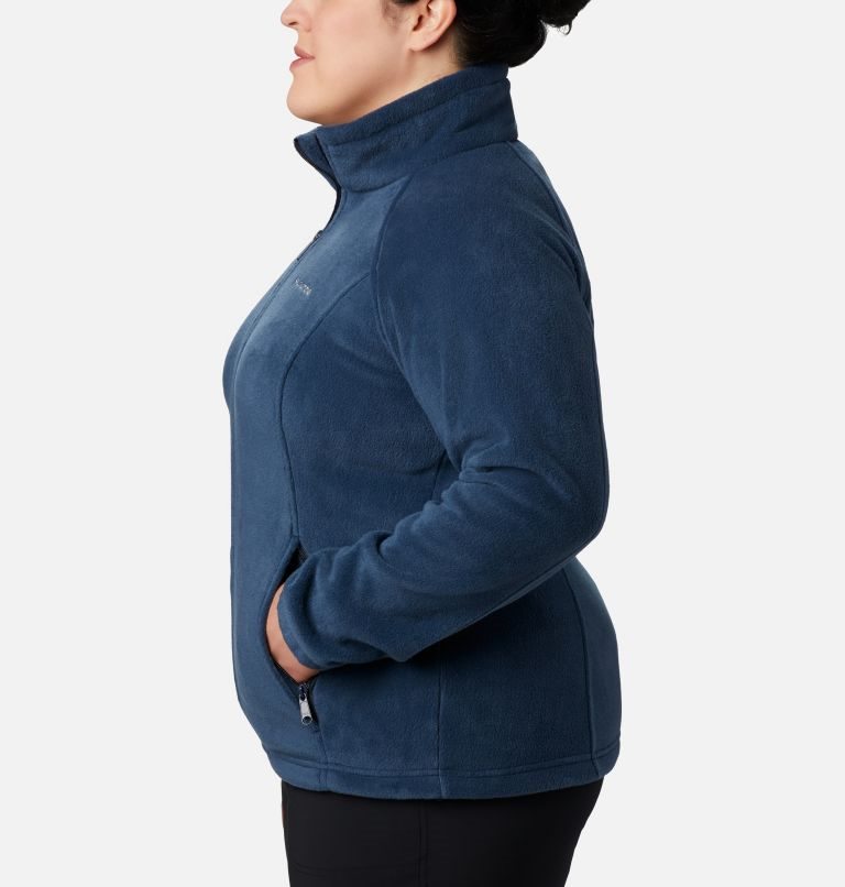 Women's Columbia Benton Springs Full Zip Jackets Navy | Plus Size CA-X0C48